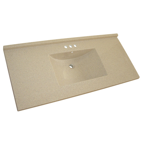 Vanity Countertop - 49" x 22", Granite Brown