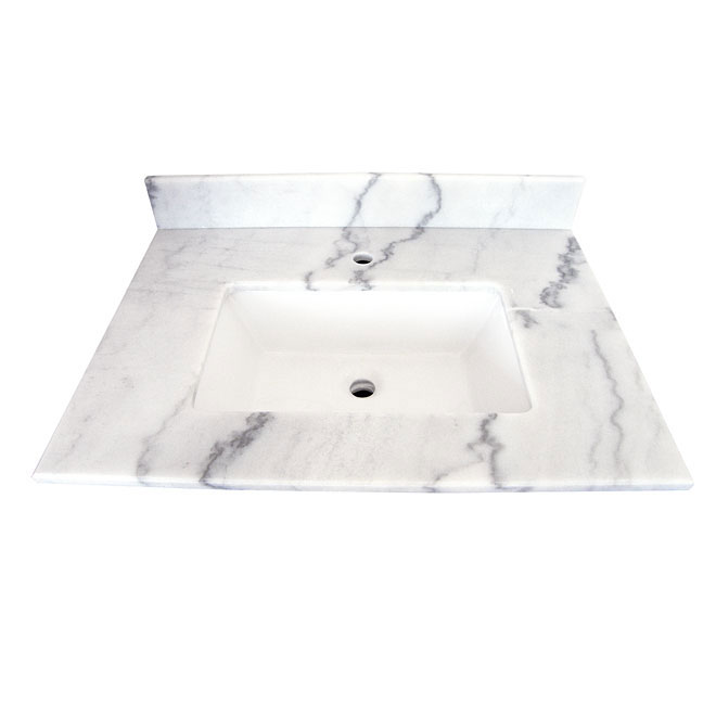 Dessus de meuble-lavabo « Moderne » - 37 po x 22 po