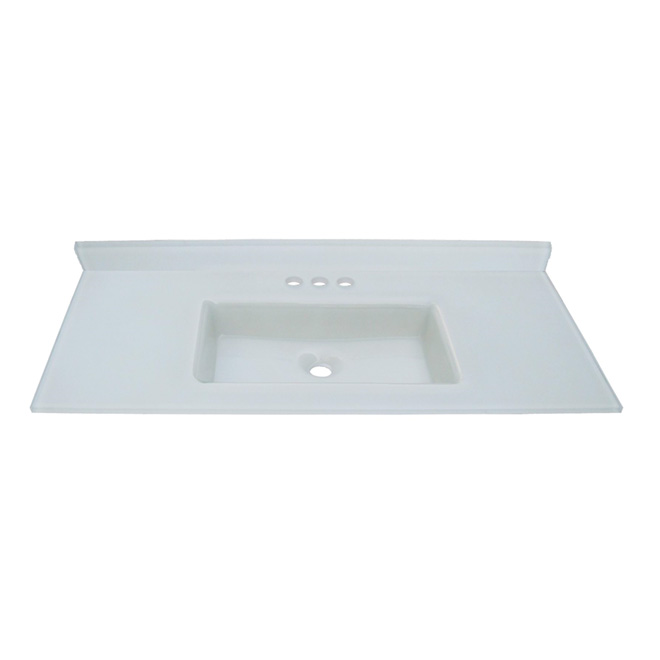 Dessus de meuble-lavabo, 49" x 22", blanc