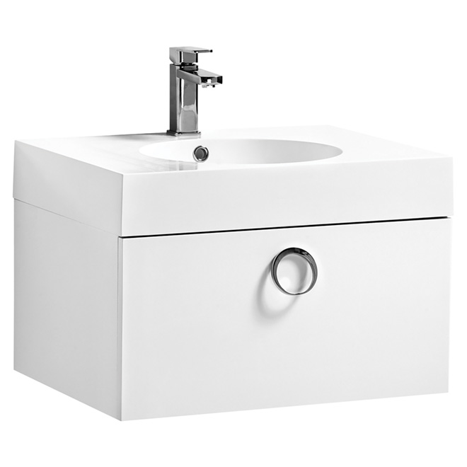 Meuble-lavabo Relax, 1 tiroir, 23 1/2", blanc