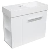 Meuble-lavabo mini, 1 porte et dessus, blanc