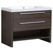 Meuble-lavabo, 2 tiroirs/1 tablette, 36 1/4