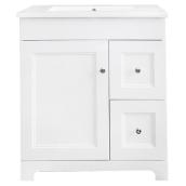 Meuble-lavabo, 1 porte/2 tiroirs, Classic, blanc