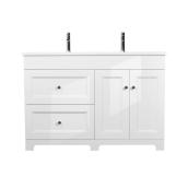 Double Vanity Sink - 2 Doors/2 Drawers - Classic - White