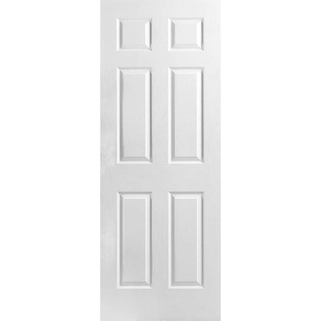 Porte texturée à 6 panneaux