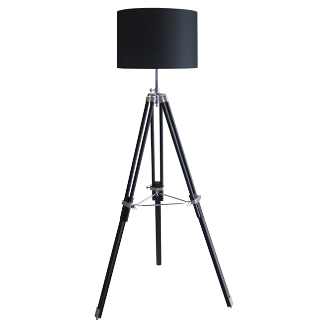 Lampe sur trépied 70", noir