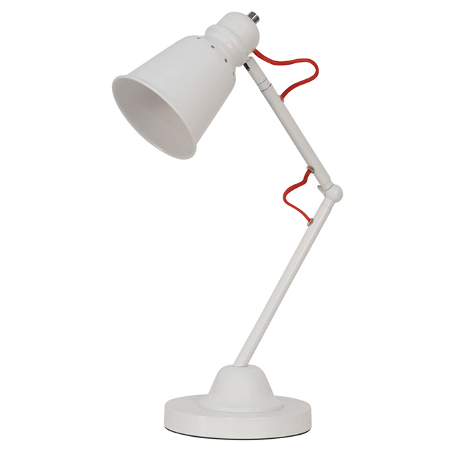 Lampe de table ajustable, 18,9 po, blanche