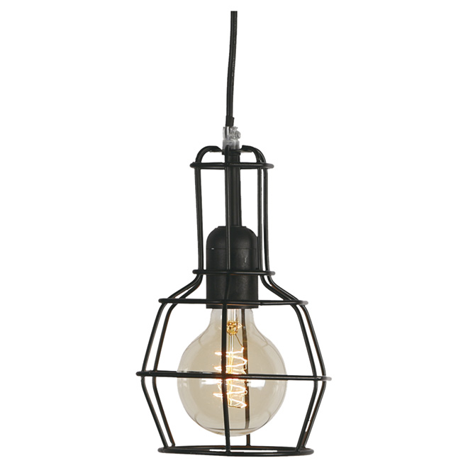 Suspension à 1 lumière, 59 po, noir