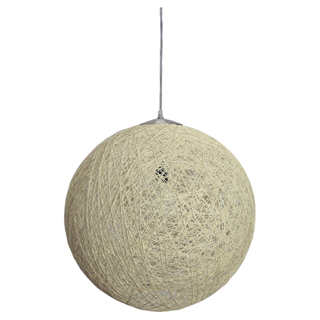 1-Light Pendant Light - 19.68" - Beige