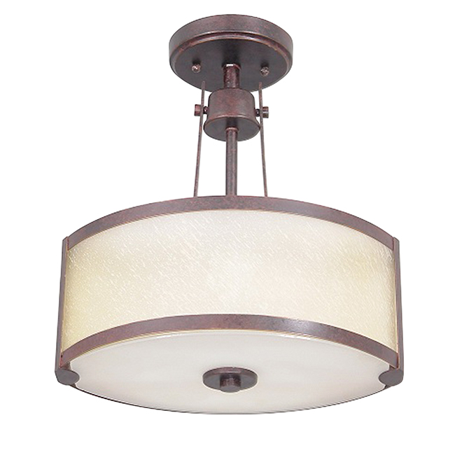 Semi-plafonnier à 2 lumières