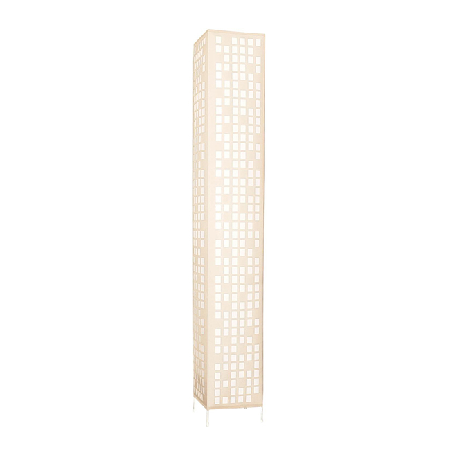 Lampe sur pied 38", Amo, beige/blanc
