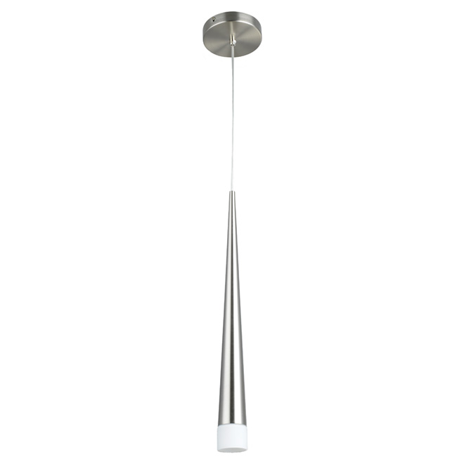 Luminaire suspendu à 1 lumière, Excalibur, Acier brossé