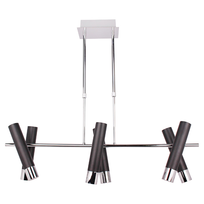 Mini-suspension à 6 lumières DEL « Microdel », 35 po