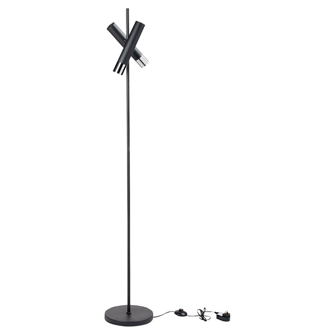 Floor Lamp 60" - Chrome/Black