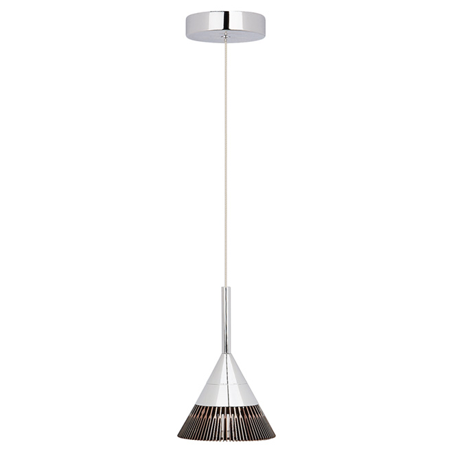 Pendant Light - 1 Light - Oxydell - 7.2W LED - Chrome/Coffee