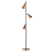 Lampe sur pied, Bishop, 40 W, cuivre/noir