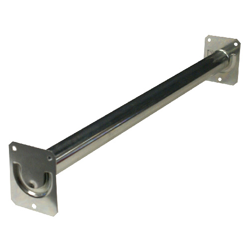 Fluted Adjustable Closet Rod 18"-30" - Zinc