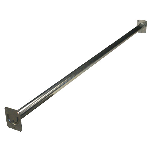Fluted Adjustable Closet Rod 48"-72" - Zinc
