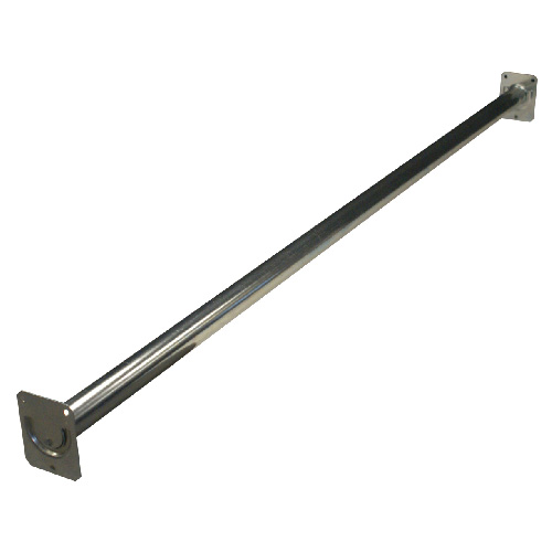 Fluted Adjustable Closet Rod 72"-96" - Zinc