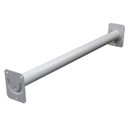 Fluted Adjustable Closet Rod 18"-30" - White