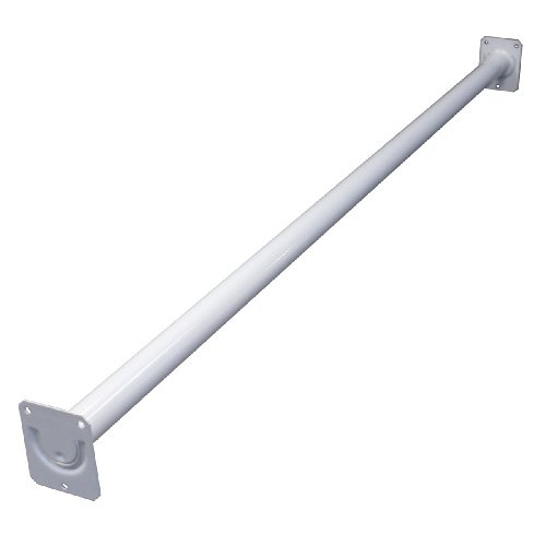 Tringle de garde-robe cannelée réglable 72 po - 96 po, blanc