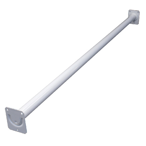 Fluted Adjustable Closet Rod 96"-120" - White