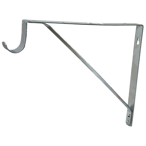 Support de tringle et tablette, 11", zinc