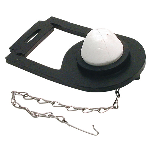 Rubber Flapper - 3/4" x 4" - Black and White
