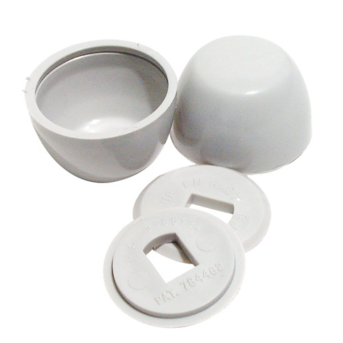 Plastic Bolt Caps - Bone Coloured