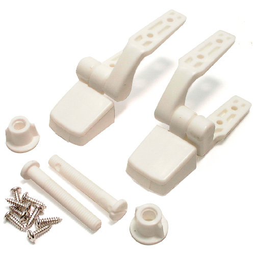 Plastic Toilet Seat Hinges - White