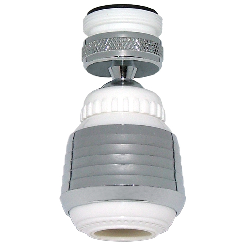 Aérateur orientable en plastique blanc et chromé