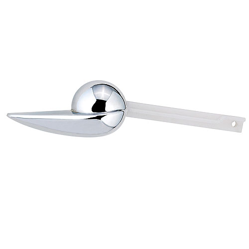 Levier de chasse d'eau en plastique chromé, 4"