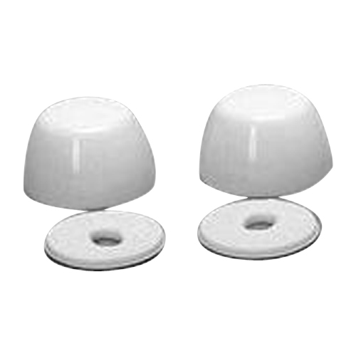 Capuchons pour boulons de toilette, plastique blanc