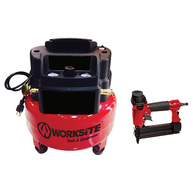 6-Gallon Compressor 1,5HP with Brad Nailer