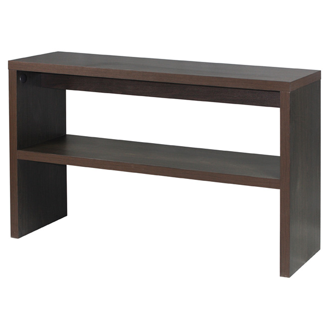 Table console en mélamine - Brun foncé