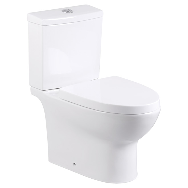 Toilette 2 pièces à cuve allongée, 4 l/6 l, blanc