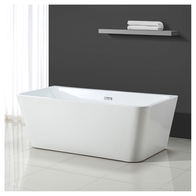 Vega Freestanding Bathtub - Acrylic - White