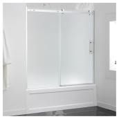Porte de bain coulissante en verre givré, 60