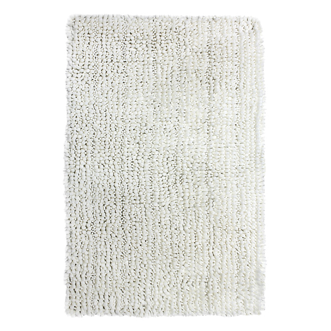 Tapis de bain, Tango, polyester, 21" x 34", blanc