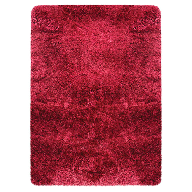 Tapis shag « Metro », 5' 3" x 7' 5", rouge vif