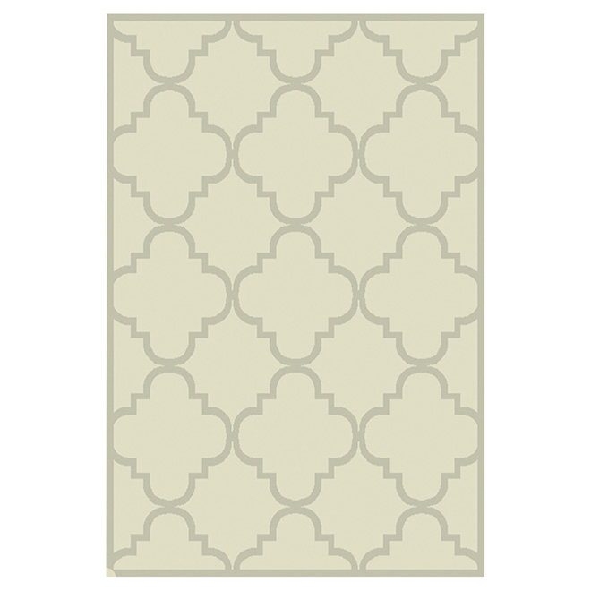 Tapis décoratif Elsa, 5'2" x 7'4", lin