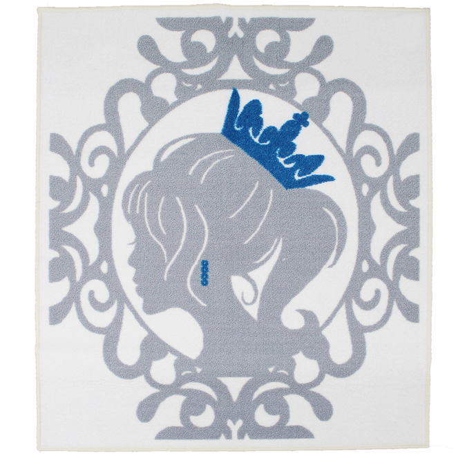 Tapis « Princesse », gris/bleu, 3'3" x 3'9"