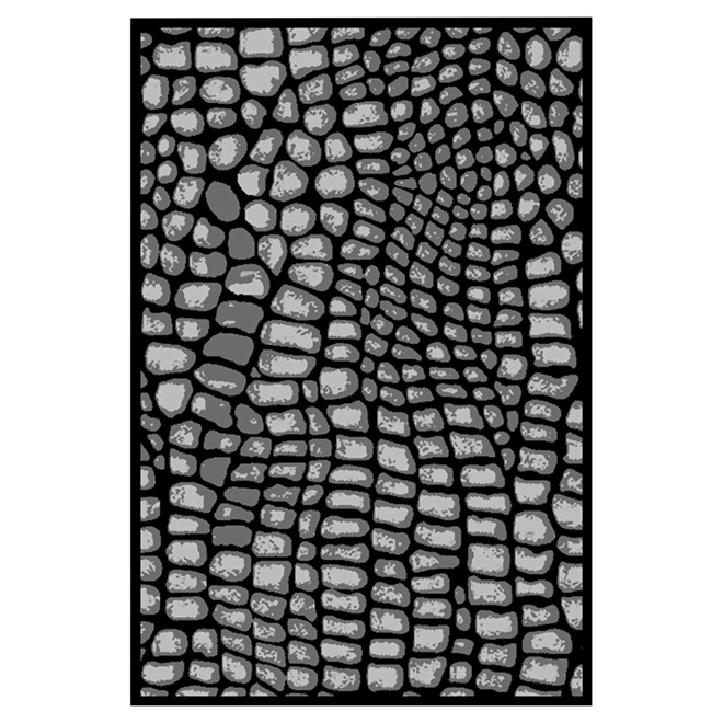 Tapis d'appoint en nylon, 30" x 45", gris/noir