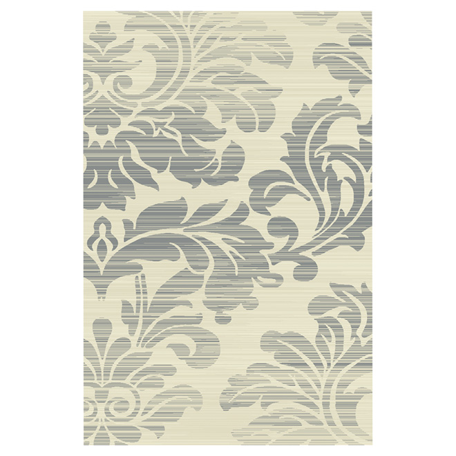 Tapis d'appoint en nylon, 30" x 45", beige/gris