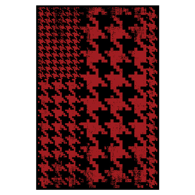 Tapis d'appoint en nylon, 30" x 45", rouge/noir