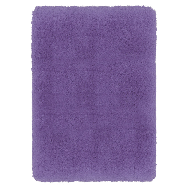 Tapis en polyester 4' 5" x 5' 3", mauve