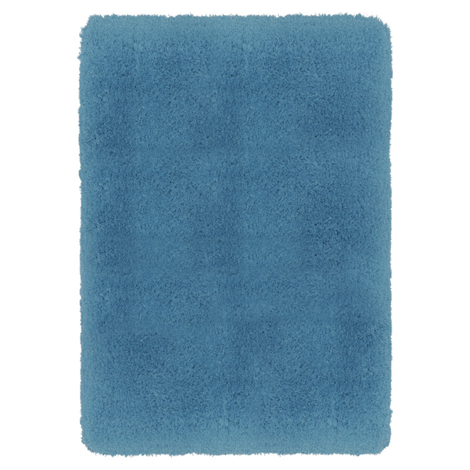 Polyester Rug - 4' 5" x 5' 3" - Aqua