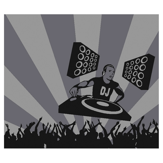 Tapis en nylon de 3' 3" x 3' 9" « DJ »