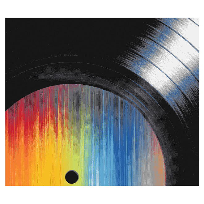 Nylon Rug - 3' 3" x 3' 9" - "Vinyl Record"
