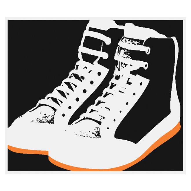 Tapis en nylon de 3' 3" x 3' 9" « Chaussures »